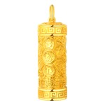 999 Pure Gold Akasagarbha Guardian Pendant - Ox & Tiger Zodiac Birth Buddha